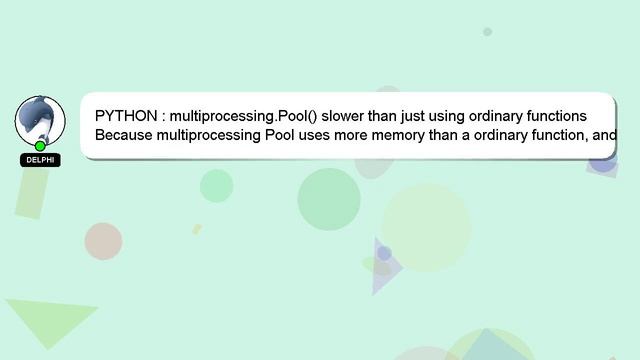 PYTHON : multiprocessing.Pool() slower than just using ordinary functions смотреть онлайн