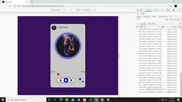 Music player app using HTML CSS and java-script(part 2) with source code смотреть онлайн