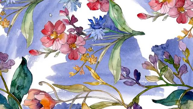 Wildflowers сharming Watercolor png смотреть онлайн