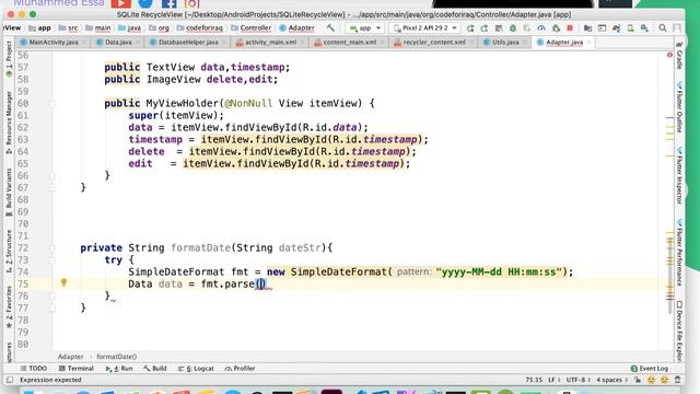 90 Android Studio SQLite & RecyclerView Adapter смотреть онлайн