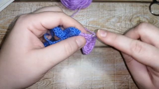 Цветная роза.🌹Часть 1. Вязание крючком! смотреть онлайн