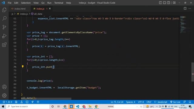 Part-4 Budget Application Development #javascript @Justforcode смотреть онлайн