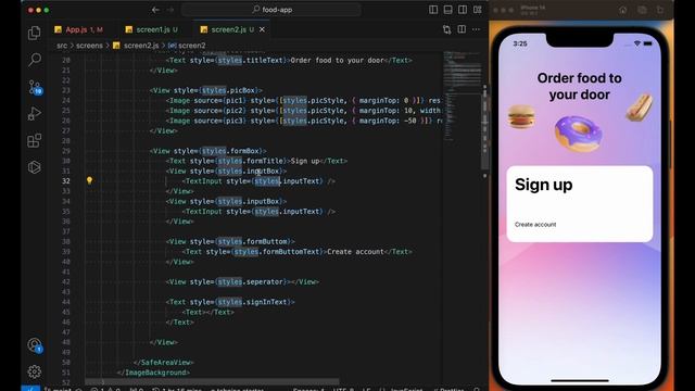 React Native Food App UI Speed Code Step-by-Step Tutorial смотреть онлайн