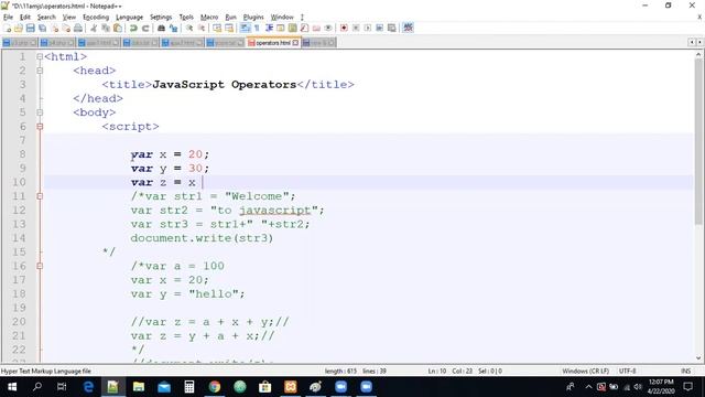 4 - JavaScript Expressions and operators | JavaScript Tutorial for Beginners смотреть онлайн