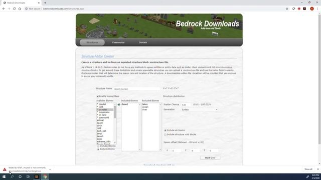 Structure Add-on Creator - Minecraft Bedrock