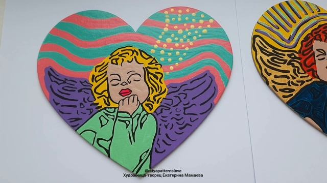 Картина "Ангел" на холсте, акрил | Картина в Интерьер | Художница-творец #katyapatternslove смотреть онлайн