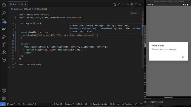 React Native Tutorial for Beginners | Alert Component | # 6 смотреть онлайн
