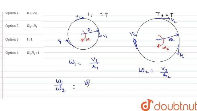 Two cyclists cycle along circular tracks of radii R_(1) and R_(2) at uniform rates. If both of t... смотреть онлайн