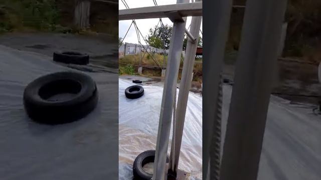 Монтаж арочного навеса