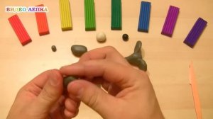 СЛОН - Лепим из пластилина | Видео Лепка