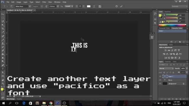 Typography in 1 minute Photoshop cs6 смотреть онлайн