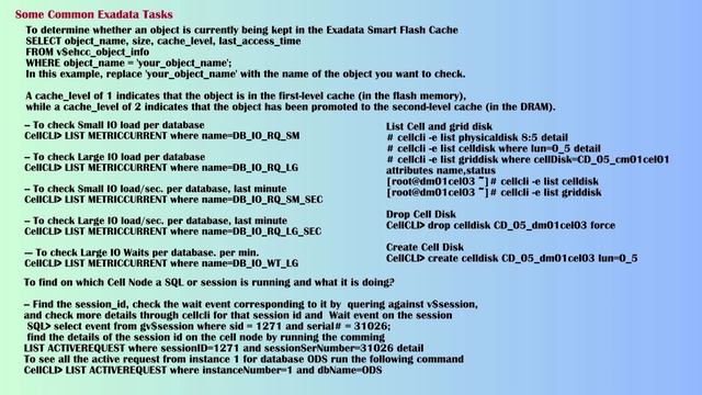 Oracle Exadata | Exadata common tasks смотреть онлайн