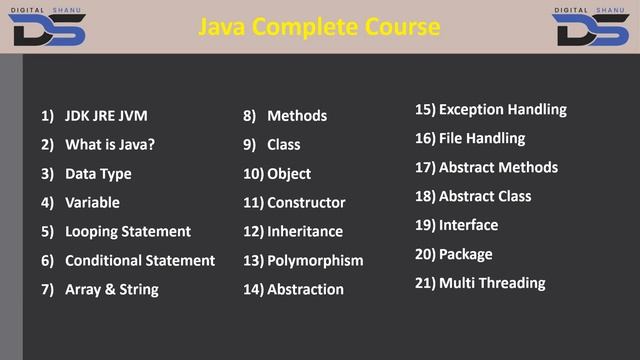 Core Java Syllabus | Java Syllabus For Beginners | Digital Shanu смотреть онлайн