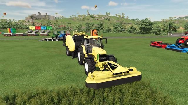 MINI TRACTORS OF COLORS ! TRANSPORTING MTZ TRACTORS & BALE UNLOAD TOOLS ! Farming Simulator 22 смотреть онлайн