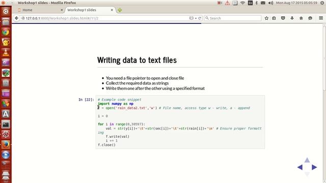 Scientific Programming Using Python : 016 : Using Numpy Arrays and Saving Data to text files. смотреть онлайн