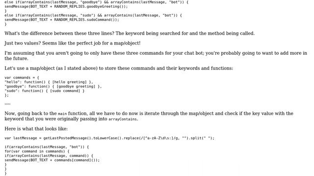 Code Review: Another JavaScript Stack Exchange chat bot (2 Solutions!!) смотреть онлайн