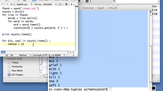 Python for Informatics - Exercise from Chapter 10 смотреть онлайн