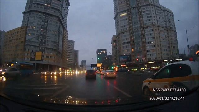 Driving in Moscow agglomeration: Новоивановское - Хорошёво-Мнёвники 02/01/2020 (timelapse 4x)) смотреть онлайн
