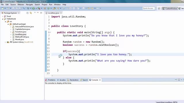 PROGRAMMER EN JAVA Débutant 77 Love Story смотреть онлайн