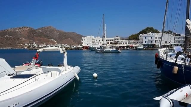 Visit IOS, Best Greek island: Beautiful natural harbor with pretty fishing boats смотреть онлайн