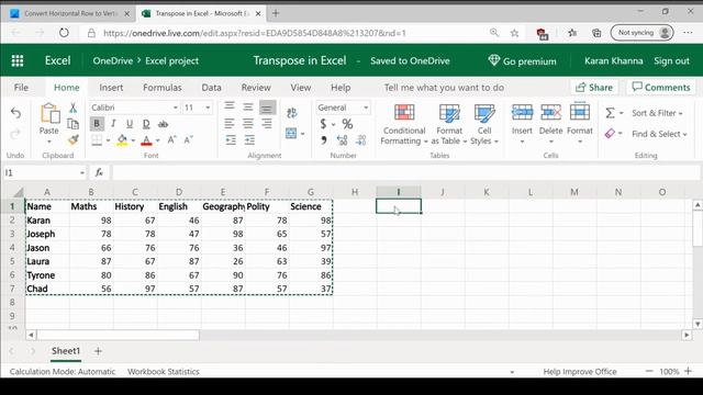 Transpose feature in Excel: Convert Horizontal Row Data into Vertical Column Style Sheets смотреть онлайн