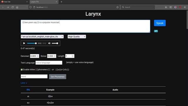 Larynx Demo смотреть онлайн