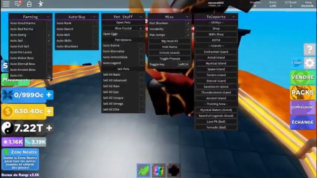 NINJA LEGENDS SCRIPT (AUTO GOOD KARMA,AUTO FARM,TELEPORT..) смотреть онлайн