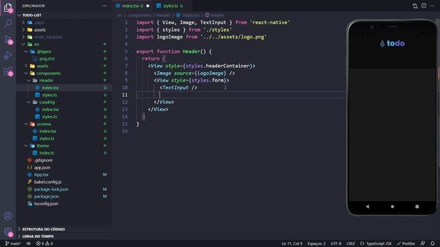 Desafio Ignite React Native (ToDo List) - #4 Header смотреть онлайн