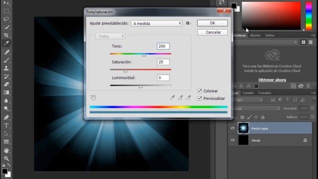Crear fondo y efecto resplandor exterior imagen photoshop cc 2015 смотреть онлайн