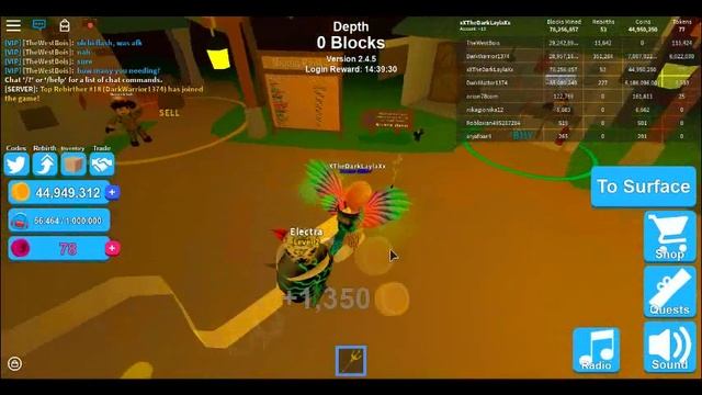 roblox - the 18# top rebirther has joined the game (mining simulator) смотреть онлайн
