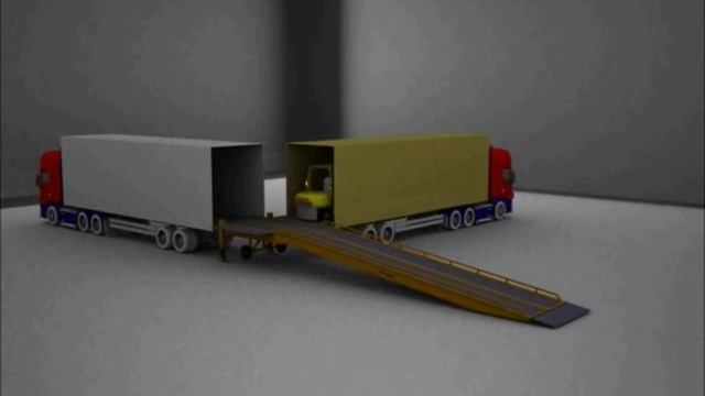 Мобильная рампа с трехсторонней загрузкой смотреть онлайн