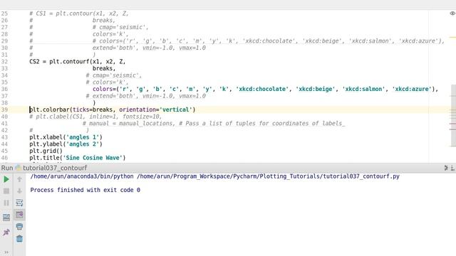 Matplotlib Plotting Tutorials : 037 : Contour Fill Plot and Tweaks смотреть онлайн