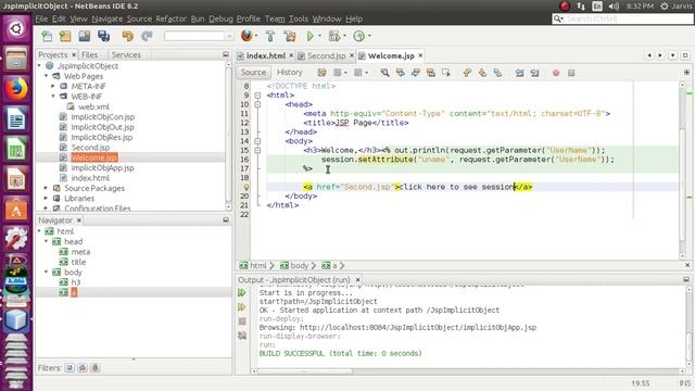 jsp(java server pages) session handling demonstration смотреть онлайн