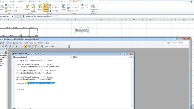 Excel Macro - Merge Cells смотреть онлайн