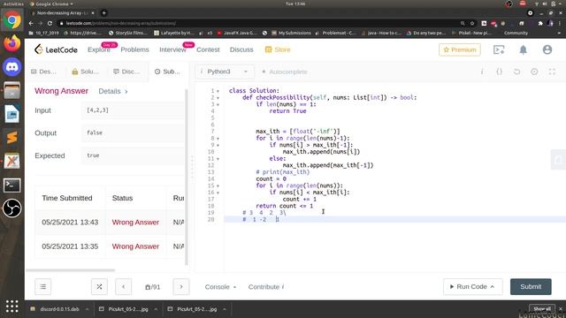 665 Non decreasing Array LEETCODE | Thought Process | Concept | Debugging | Python3 смотреть онлайн
