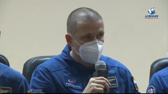 Пресс-конференция экипажа 64-й экспедиции перед отправкой на МКС смотреть онлайн