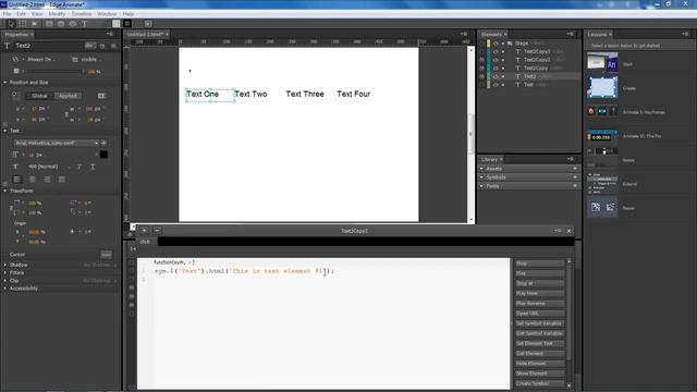Adobe Edge Animate Lesson #19 - Change Text when Button is clicked смотреть онлайн