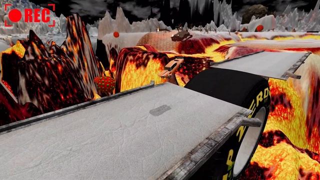 ЭТИ 10 ОГРОМНЫХ МОНСТРОВ ОХРАНЯЮТ МОСТ, КАКАЯ МАШИНА ПРОЕДЕТ НАД ЛАВОЙ? Гоша и Чич. Beamng Drive. смотреть онлайн