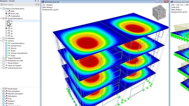 Модель здания для многоэтажных зданий | RFEM 6 от компании Dlubal Software смотреть онлайн