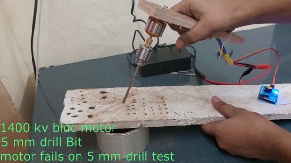 RS775 Motor vs 1400 KV BLDC Motor Drilling Test, 12v 60 watts Testing