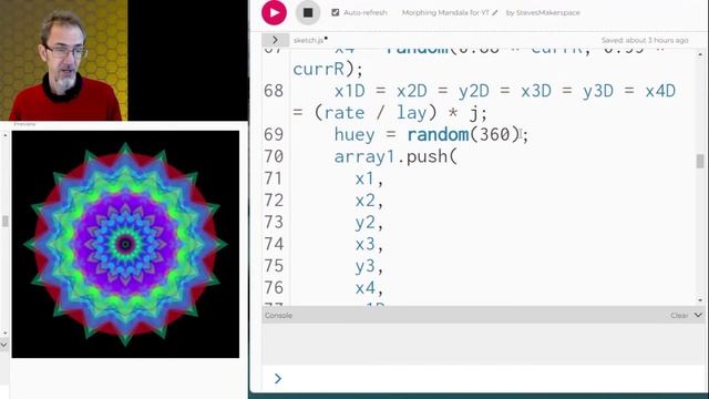 Trippy & Beautiful Morphing/Animated Mandala in p5.js - generative art - Meditative смотреть онлайн