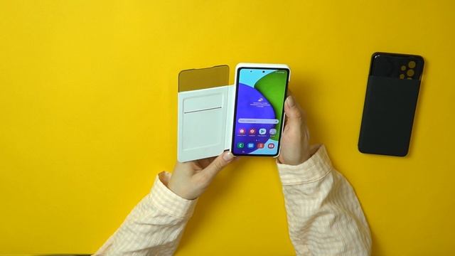 Оригинальный чехол книжка для Samsung Galaxy A52 Smart S View Wallet Cover EF-EA525PBEGRU смотреть онлайн