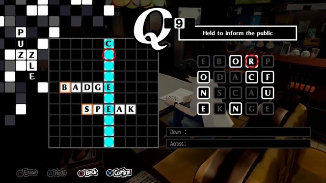 Persona 5 Royal - Crossword Answer Held to inform the public смотреть онлайн