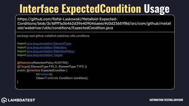 org openqa selenium support ui Interface ExpectedCondition with examples смотреть онлайн