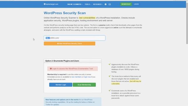 موقع لفحص سكربتات مواقع wordpress.joomla .Drupal смотреть онлайн