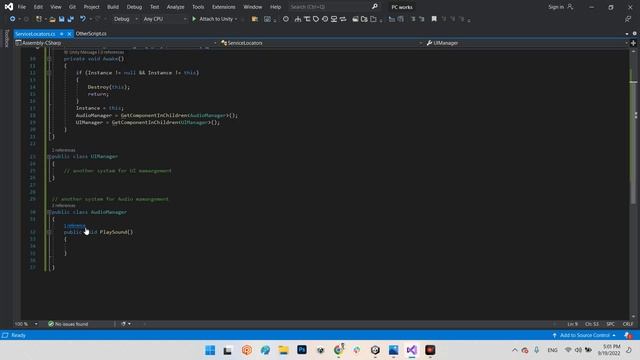 Service locators (Master singletons) pattern in C# unity смотреть онлайн