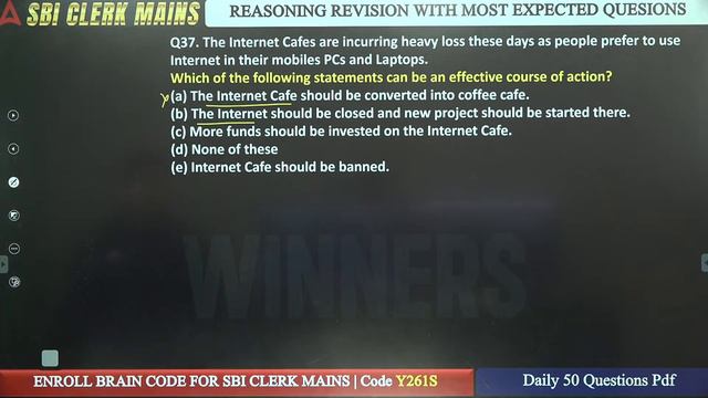 SBI Clerk Mains Reasoning Memory Based Paper Shift 1 | by Shubham Srivastava смотреть онлайн