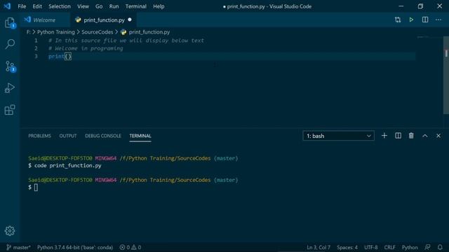 Section 04 Point 03 print() function in Python смотреть онлайн