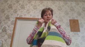 Моя коллекция пледов, из старых свитеров и остатков пряжи.