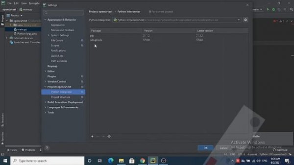 How to Install Python PIP Packages in Pycharm || Python Project || open cv